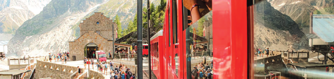 Montenvers cogwheel train to Mer de Glace glacier